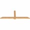 Ekena Millwork Eugene Smooth Timber Gable Bracket, Western Red Cedar, 60"W x 22"H x 1 1/2"D x 3 1/2"F, 9/12 Pitch GBW060X22X0204EUG00SWR - alternate 5